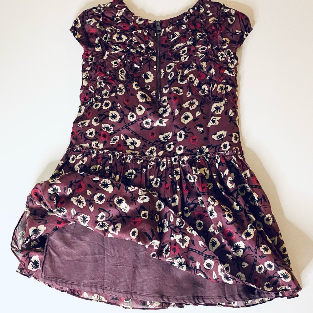 NWT Sz 6 BURBERRY Cotton Dress. Lined. Flowers. - Picture 2 of 8
